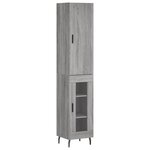 vidaXL Buffet haut Sonoma gris 34 5x34x180 cm Bois d'ingénierie