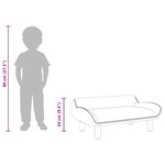 vidaXL Canapé pour enfants gris clair 70x40x24 cm tissu