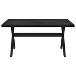 vidaXL Table de salle à manger / Table de repas NOAIN 160 cm Noir