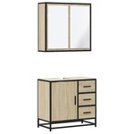 vidaXL Ensemble de meubles de salle de bain 2 Pièces chêne sonoma