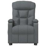 vidaXL Fauteuil inclinable électrique Gris foncé Tissu