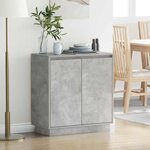 vidaXL Buffet Gris béton 71 x 34.5 x 75 cm Bois d'ingénierie