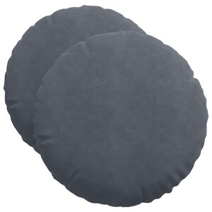 vidaXL Coussins de siège 2 pc Velours Gris foncé Ø50 x 19 cm