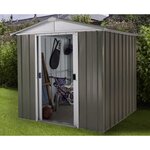 YARDMASTER Abri de jardin métal 4,38 m² - Taupe et alu