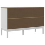 vidaXL Buffet FLORO blanc 114x43x74 cm bois massif de pin