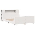vidaXL Cadre de lit sans matelas blanc 120x190 cm bois de pin massif