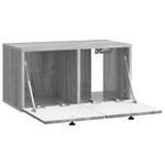 vidaXL Meuble TV mural 59 5 x 31 x 30 cm Sonoma gris Bois d'ingénierie