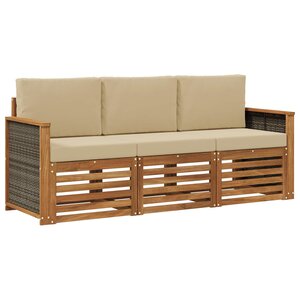 vidaXL Ensembles de canapés 3 pc Bois d'Acacia Massif