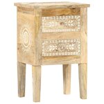 vidaXL Table de chevet peinte à la main 40x30x60 cm Bois de manguier