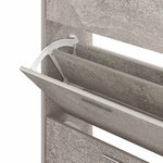 vidaXL Armoire à chaussures Gris béton 63x24x103 cm Bois d'ingénierie