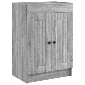 vidaXL Armoire sous évier de salle de bain Sonoma gris