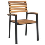 vidaXL Ensemble à manger de jardin 7 Pièces bois d'acacia solide et métal