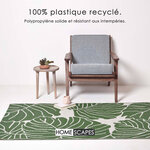 Tapis extérieur terrasse réversible - Tapis de jardin imperméable et résistant UV - Ada - Vert- 180x270 cm - HOMESCAPES