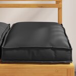 vidaXL Coussins de palette pour siège 6 Pièces Noir 40x40x8 cm Tissu Oxford