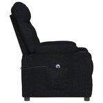 vidaXL Fauteuil Noir Tissu