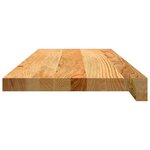 vidaXL Marches d'escalier 2 Pièces marron clair 70x25x2 cm chêne massif