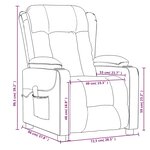 vidaXL Fauteuil de massage Taupe Tissu