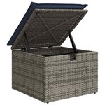 vidaXL Salon de jardin avec coussins 7 Pièces noir résine tressée acacia