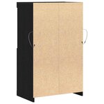 vidaXL Buffet Noir 60 x 37 x 100 cm Bois d'ingénierie