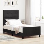 vidaXL Cadre de Lit Noir 100x200 cm Velours