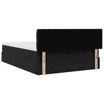 VidaXL Cadre de lit ottoman avec matelas noir 140x200 cm velours