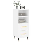 vidaXL Buffet blanc 34 5x34x90 cm bois d'ingénierie