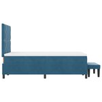 vidaXL Lit à ressorts avec matelas Bleu foncé 120 x 200 cm Velours