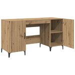 vidaXL Bureau Chêne artisan 140 x 50 x 75 cm Bois d'ingénierie