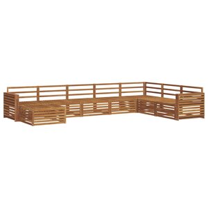 vidaXL Ensemble de canapés d'extérieur 8 Pièces Naturel