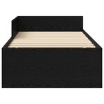vidaXL Cadre de lit avec tête de lit Chêne noir 80 x 200 cm