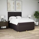 vidaXL Sommier à lattes de lit avec matelas Marron foncé 140x190 cm