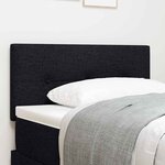 Tête de lit capitonnée noire 80 cm en tissu
