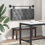 vidaXL Tête de lit suspendue Gris foncé Tissu