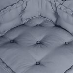 Pouf modulable 4 places convertible en tissu gris vidaXL