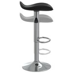 vidaXL Tabouret de bar Noir Acier chromé et cuir artificiel