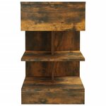 vidaXL Table de chevet Chêne fumé 40x35x65 cm Bois d'ingénierie