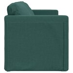vidaXL Canapé-lit 2 en 1 vert foncé 112x174x55 cm tissu