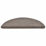 vidaXL Tapis d'escalier autocollants 30 pièces 56 x 17 x 3 cm Beige Demi-rond