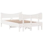vidaXL Cadre de lit sans matelas blanc 120x200 cm bois de pin massif