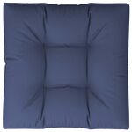 vidaXL Coussin de palette bleu marine 80x80x12 cm tissu