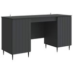 vidaXL Bureau avec étagère Noir 142 5 x 50 x 75 cm Bois d'ingénierie