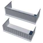 Tectake Brise vue PVC pour balcon, version 1 - gris