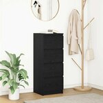 vidaXL Buffet chêne noir 37 5x35x99 cm bois d'ingénierie