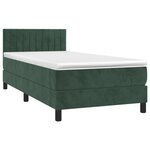 vidaXL Sommier à lattes de lit avec matelas Vert foncé 90x190 cm