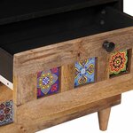 vidaXL Cabinet de chevet Naturel 50 x 33 x 62 cm Bois de mangue massif
