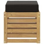 vidaXL Banc de Jardin Blanc 43 x 43 x 45 cm Bois d'Acacia Massif