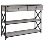 vidaXL Table console sonoma gris 100x28x75 cm bois d'ingénierie