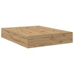 vidaXL Cadre de lit de rangement Chêne Artisan 160x200 cm