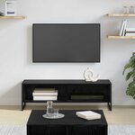 vidaXL Meuble TV Chêne noir 100 x 36 5 x 30 5 cm Bois d'ingénierie