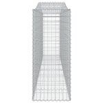 vidaXL Paniers à gabions arqués 4 Pièces 400x50x120/140 cm Fer galvanisé